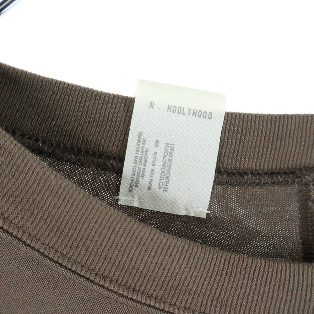 N.HOOLYWOOD(エヌハリウッド) CREW NECK T-SHIRT PX3256_20RCH クルーネック ロングTシャツ 長袖カットソー ブラウン