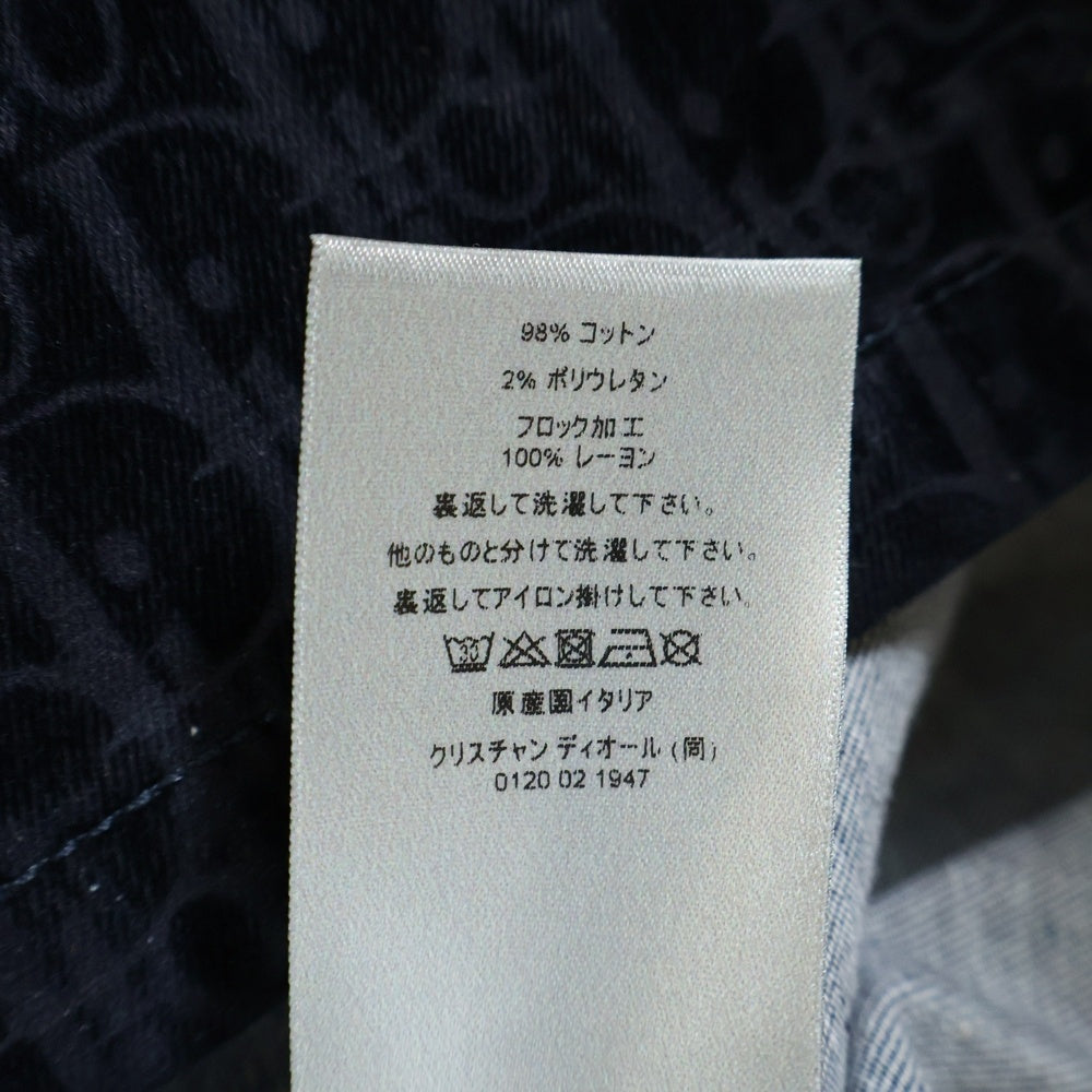 DIOR(ディオール) 23SS OBLIQUE OVER SHIRT オブリーク トロッター 長袖オーバー シャツ コットンブレンド ツイル デニムジャケット ネイビー 033D490M321X