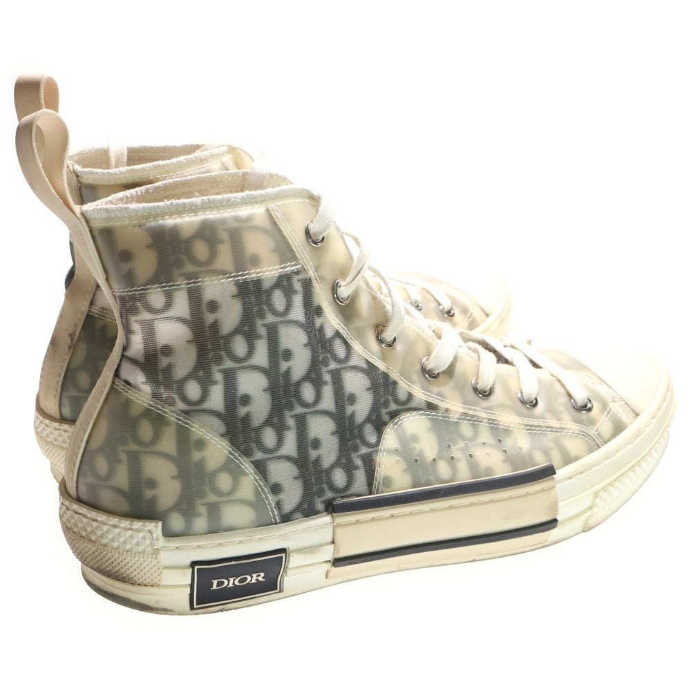 DIOR(ディオール) オブリーク クリア レースアップ ハイトップ ハイカットシューズ スニーカー ホワイト B23