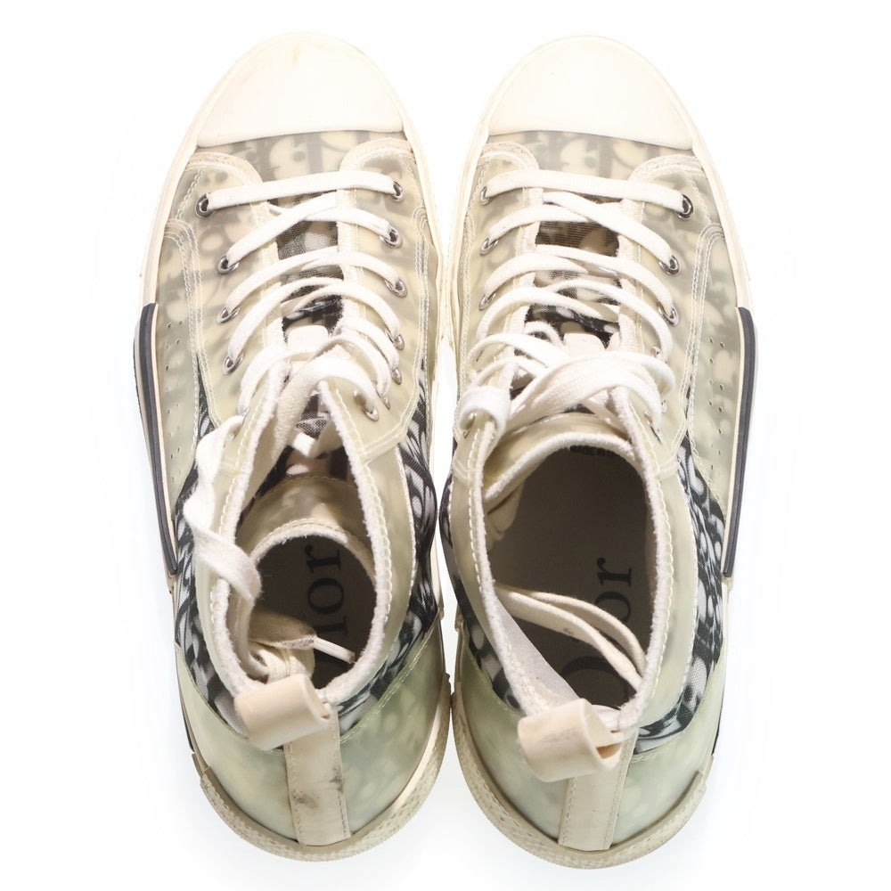 DIOR(ディオール) オブリーク クリア レースアップ ハイトップ ハイカットシューズ スニーカー ホワイト B23