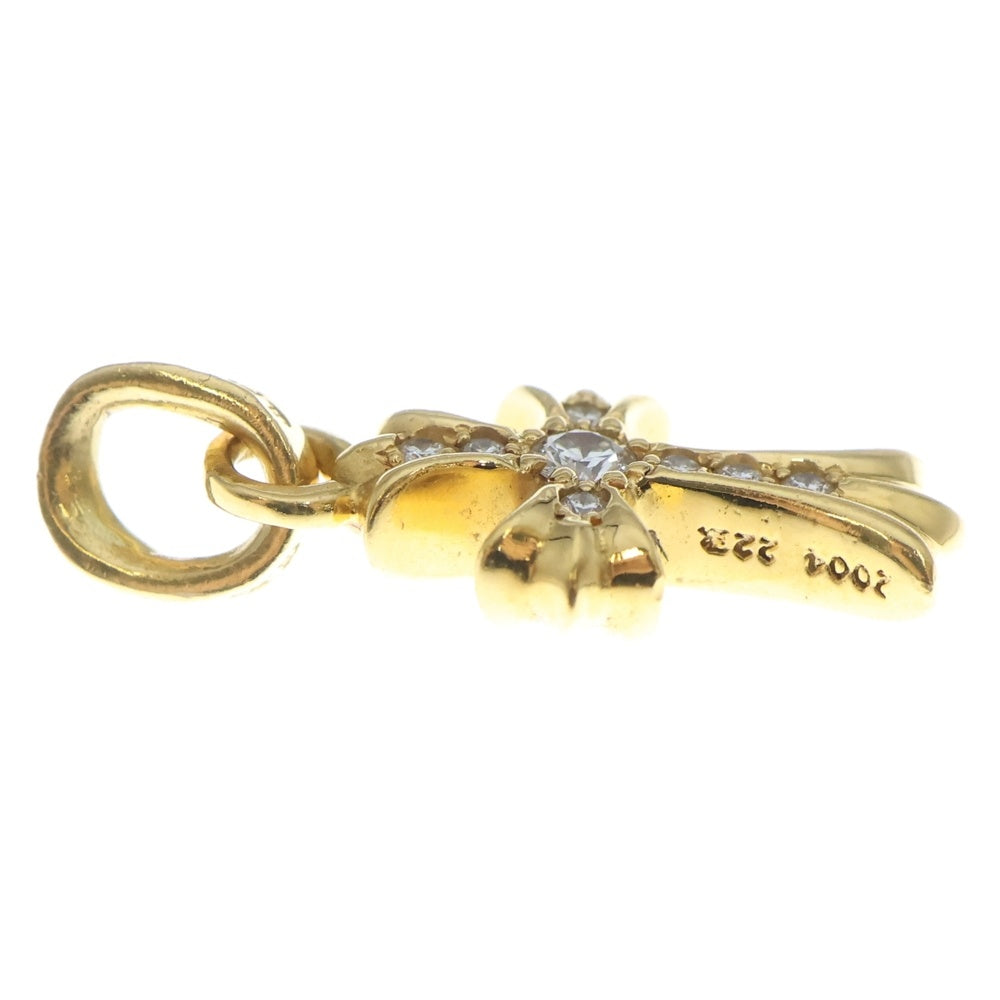 CHROME HEARTS(クロムハーツ) 22K CRS BBYFAT P/DIA ベイビーファットクロス PAVEダイヤ ペンダントトップ ゴールド BCA035