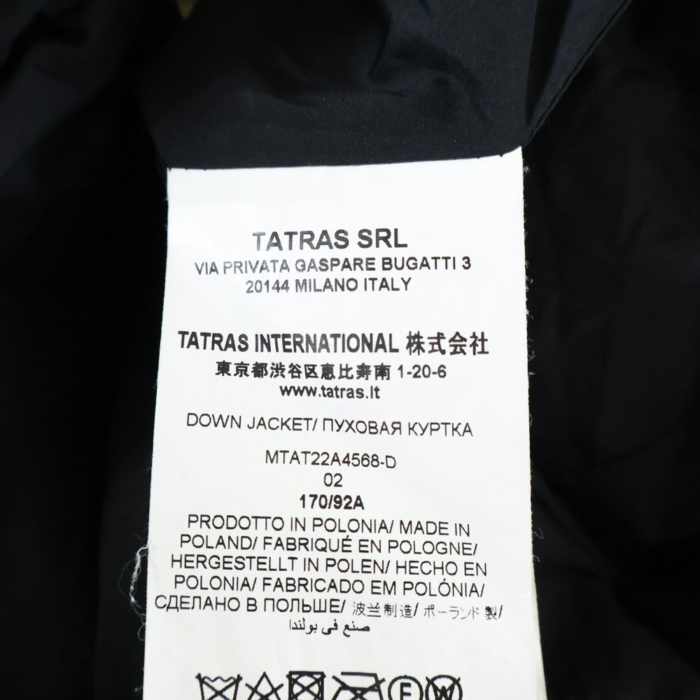 TATRAS(タトラス) BORBORE ボルボレ アームパッチ ダウンジャケット MTAT22A4568-D ブラック