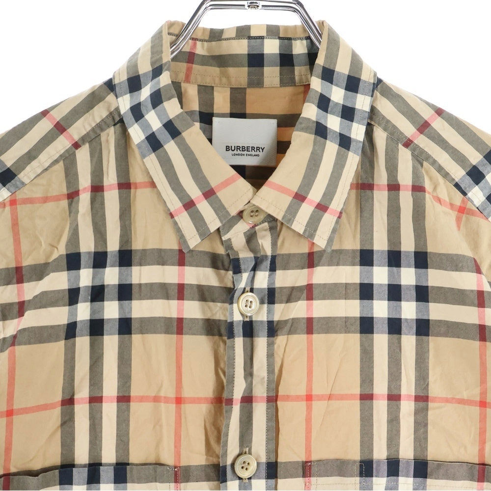 BURBERRY(バーバリー) 20AW 袖ロゴプリントノバチェック長袖シャツ 8029878 ベージュ