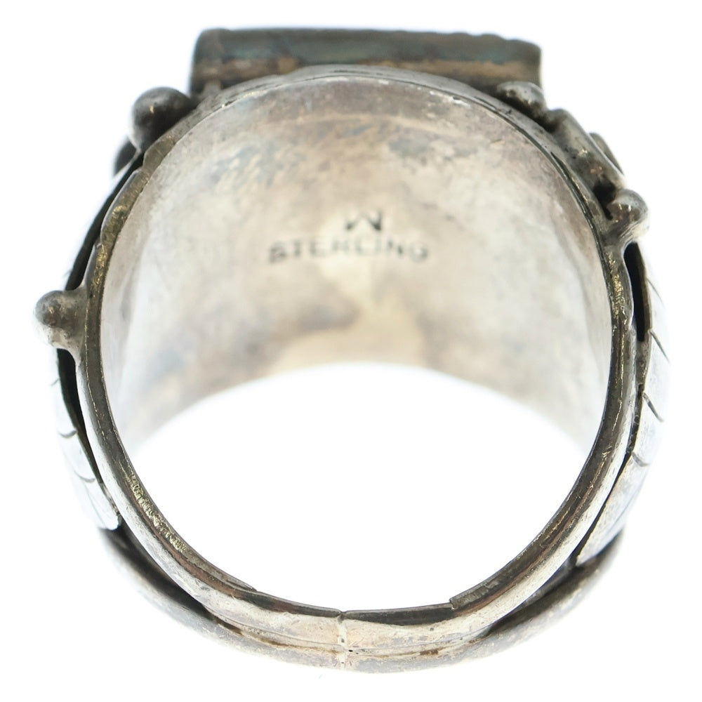 INDIAN JEWELRY(インディアンジュエリー) カラーストーンシルバーリング 指輪 ブルー/シルバー