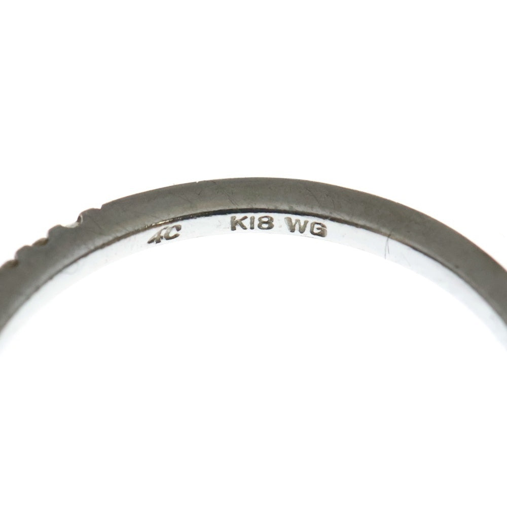 4℃(ヨンドシ-) K18WG ハーフエタニティ ダイヤモンドリング ホワイトゴールド