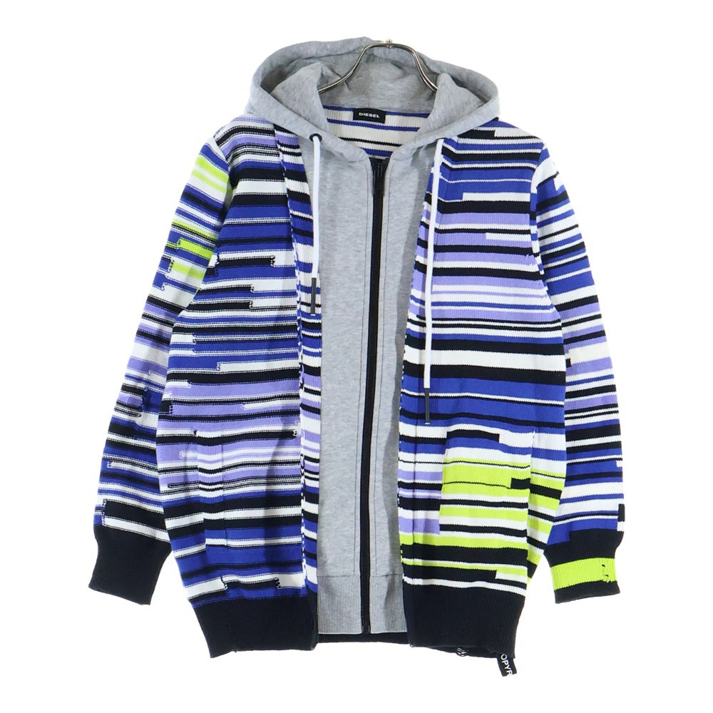DIESEL(ディーゼル) ボーダースニットパーカー マルチカラー K-CITRIN