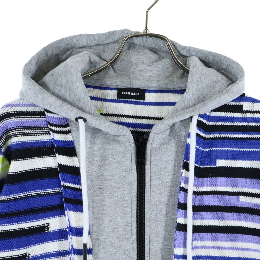 DIESEL(ディーゼル) ボーダースニットパーカー マルチカラー K-CITRIN