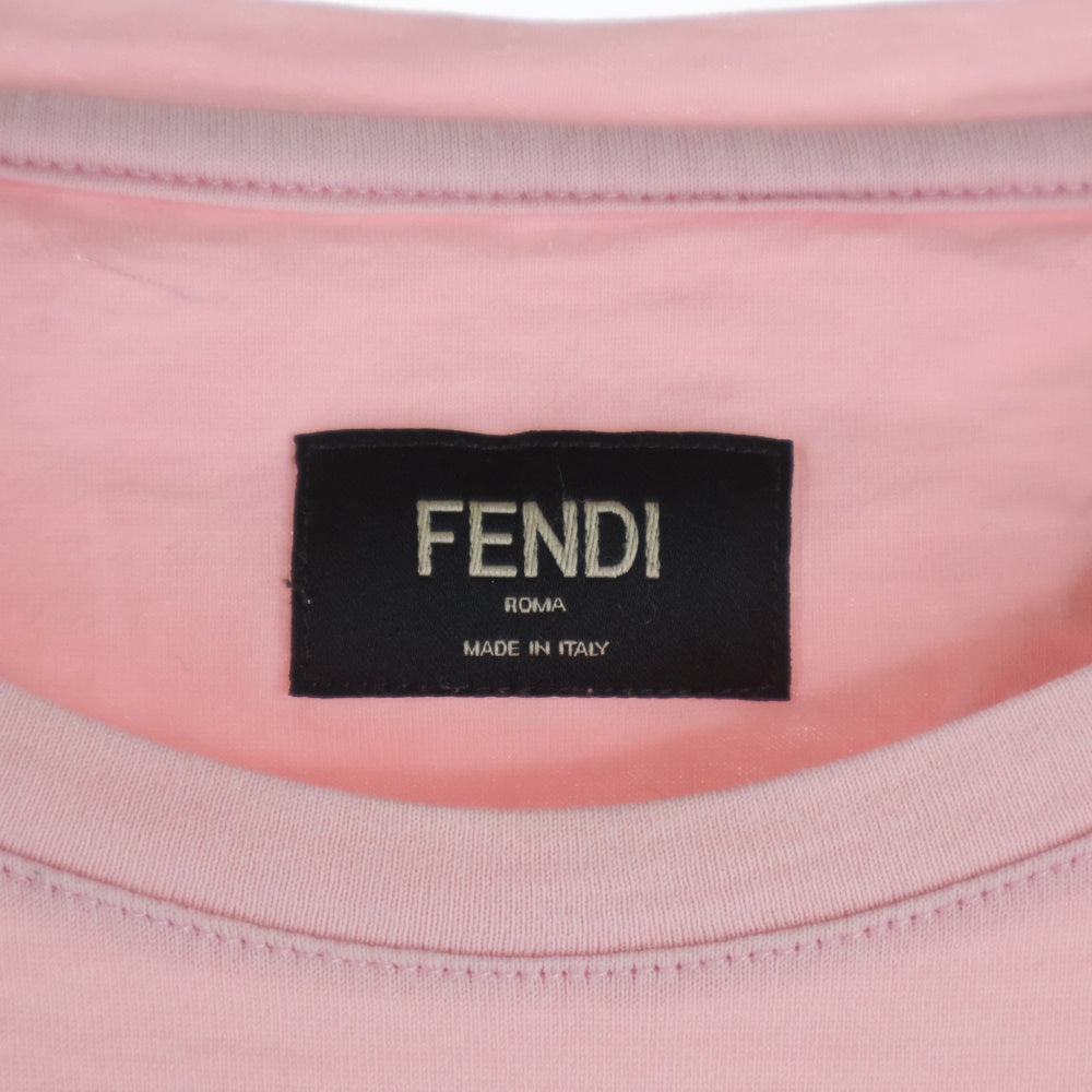 FENDI(フェンディ) フェイスプリント 半袖Tシャツ FY0798 8CW ピンク