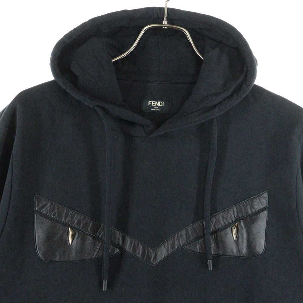 FENDI(フェンディ) モンスター ワッペン プルオーバーパーカー ブラック FY0945 A65Y
