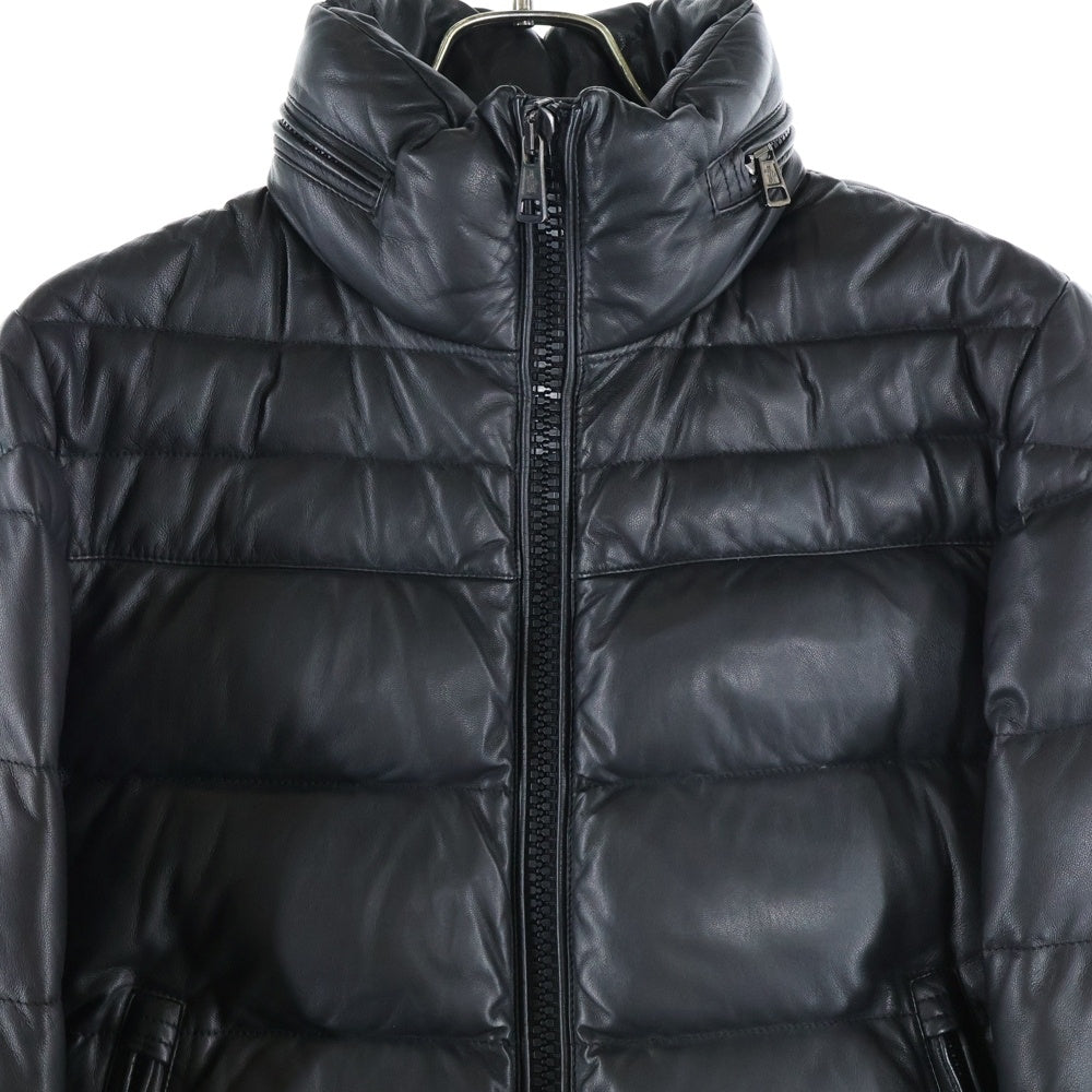 MONCLER(モンクレール) GABERIC GIUBBOTTO ガベリック オールレザーダウンジャケット 32091419310554989 ブラック