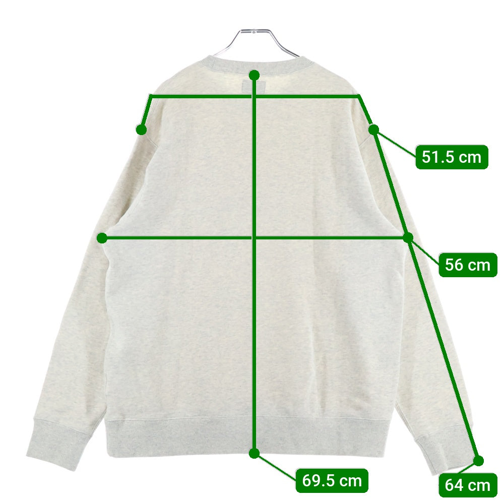 BEAMS(ビームス) 25SS フロント ロゴプリント クルーネックスウェット トレーナー グレー 11-13-1279-458