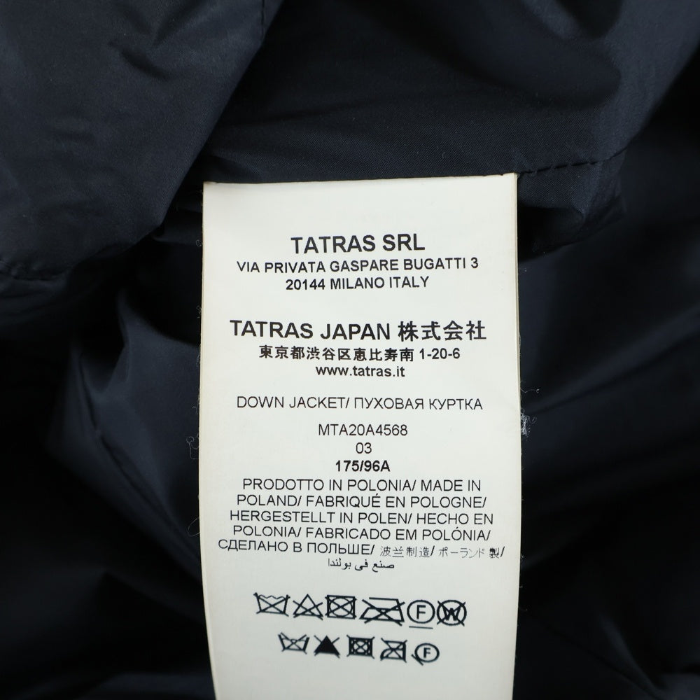 TATRAS(タトラス) BORBORE DOWN JACKET MTA20A4568 ボルボレ フード付きダウンジャケット ブラック