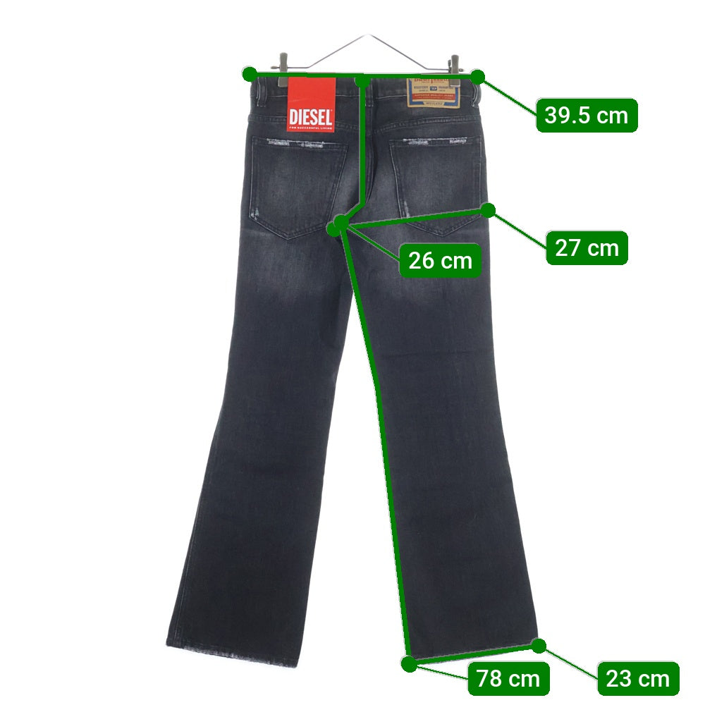 DIESEL INDUSTRY(ディーゼルインダストリー) 1998 D BUCK ブーツカット デニムパンツ ブラック A12221