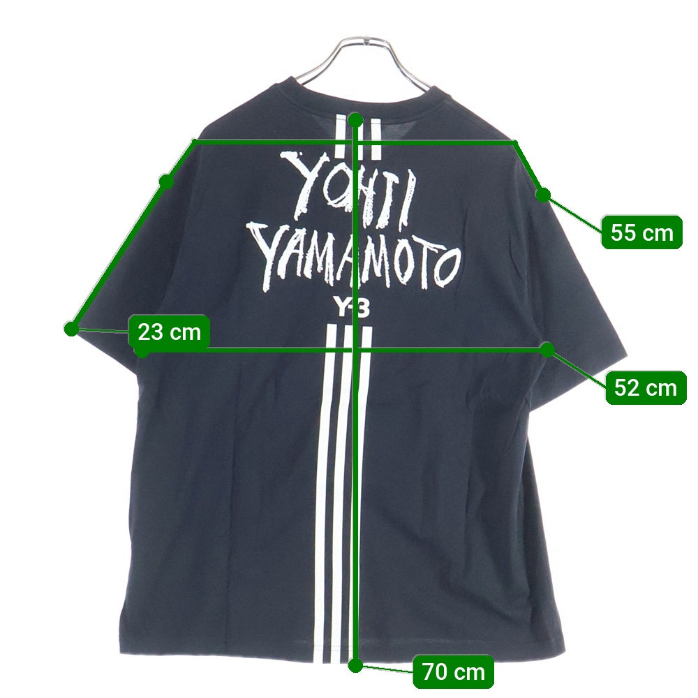 Y-3(ワイスリー) YOHJI YAMAMOTO Signature Graphic Tee DY7217 ヨウジヤマモト バックプリント 半袖Tシャツ カットソー ブラック