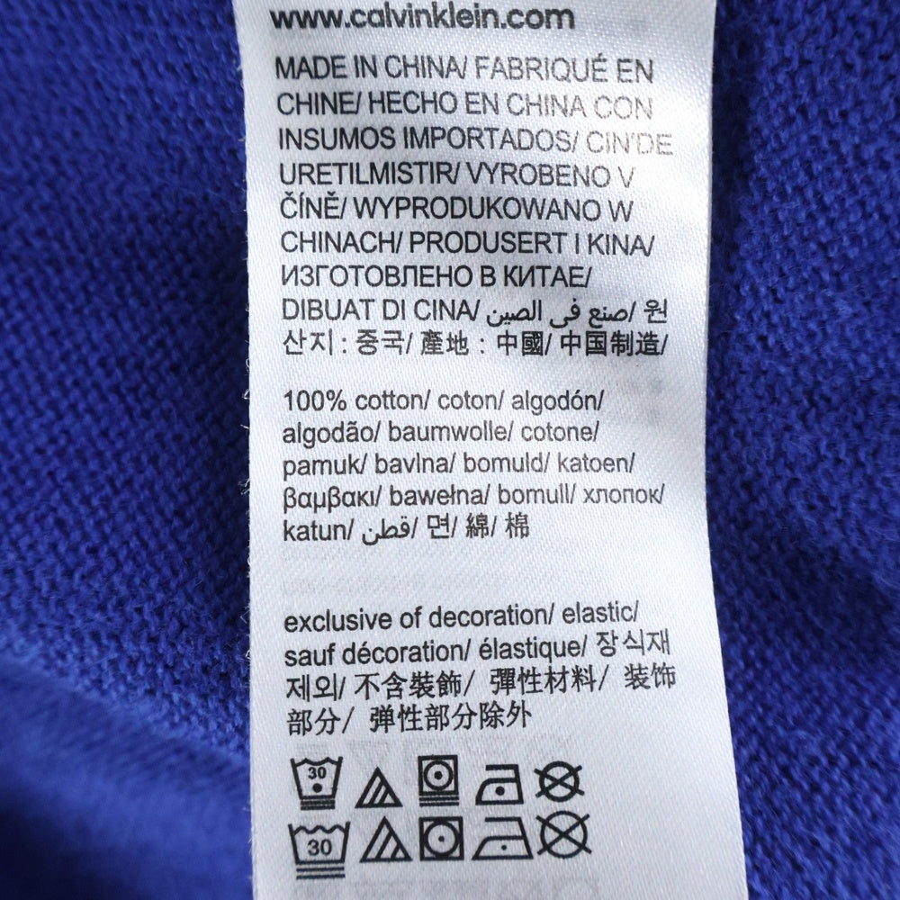 Calvin Klein Jeans(カルバンクラインジーンズ) CKロゴ ジップアップコットンニット J313007 ブルー