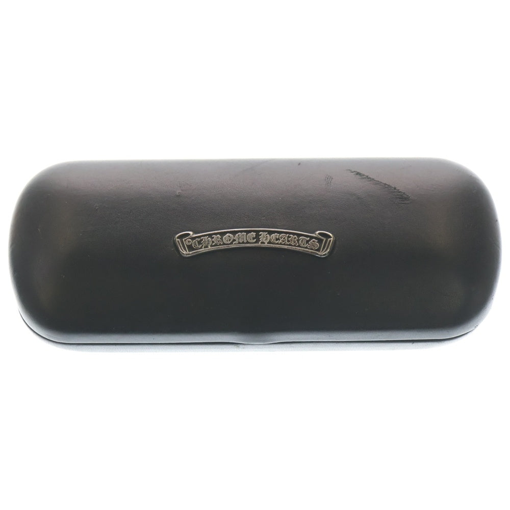CHROME HEARTS(クロムハーツ) Glasses Case イタリア製 スクロールラベル付き メガネケース 小物 ブラック
