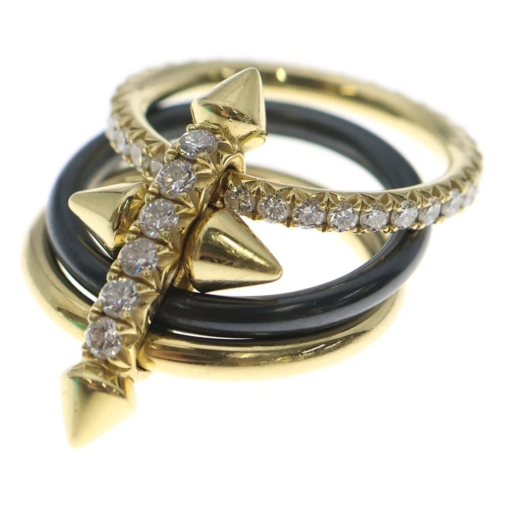 TIFFANY & Co.(ティファニー) K18YG タイタン by ファレル ウィリアムズ ダイヤモンド チタンリング 73468485 ゴールド/ブラック
