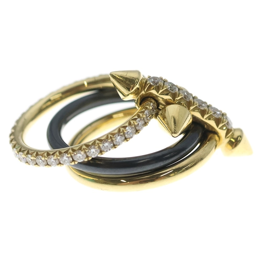 TIFFANY & Co.(ティファニー) K18YG タイタン by ファレル ウィリアムズ ダイヤモンド チタンリング 73468485 ゴールド/ブラック