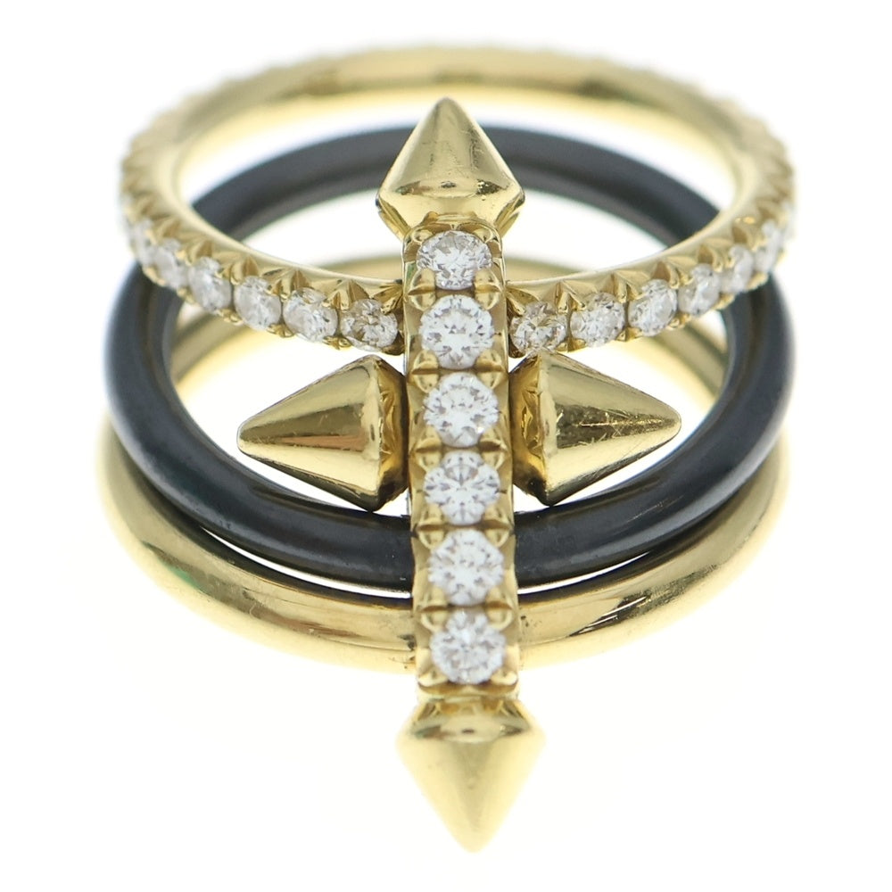 TIFFANY & Co.(ティファニー) K18YG タイタン by ファレル ウィリアムズ ダイヤモンド チタンリング 73468485 ゴールド/ブラック