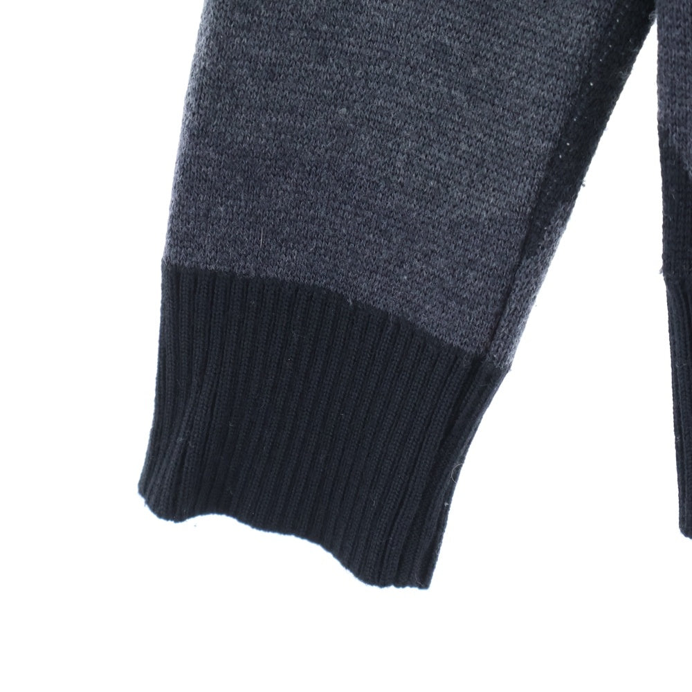 1 PIU 1 UGUALE 3(ウノピゥウノウグァーレトレ) 迷彩柄 ニット セーター ブラック/グレー