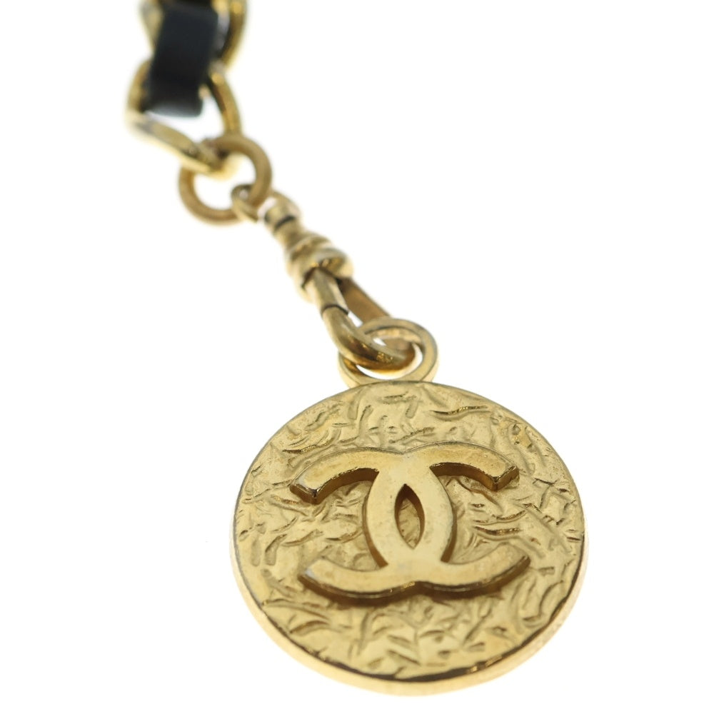 CHANEL(シャネル) マトラッセ ココマーク チェーンベルト ブラック/ゴールド レディース