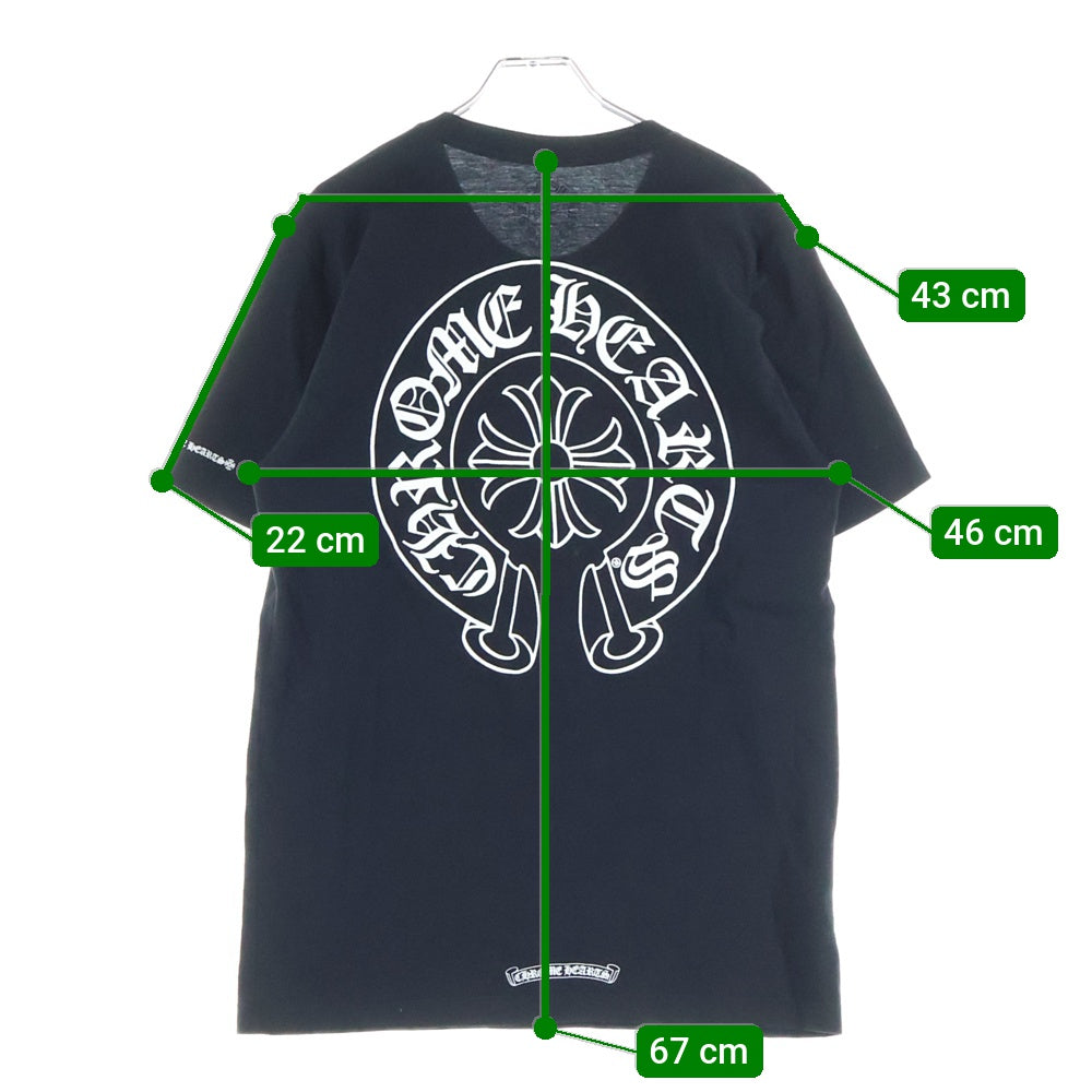 CHROME HEARTS(クロムハーツ) CHプラス バックホースシュー 半袖Tシャツ カットソー ブラック