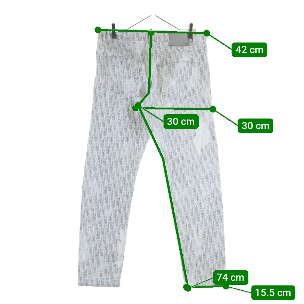 DIOR(ディオール) 21AW オブリーク総柄デニムパンツ 193D011DY503 グレー