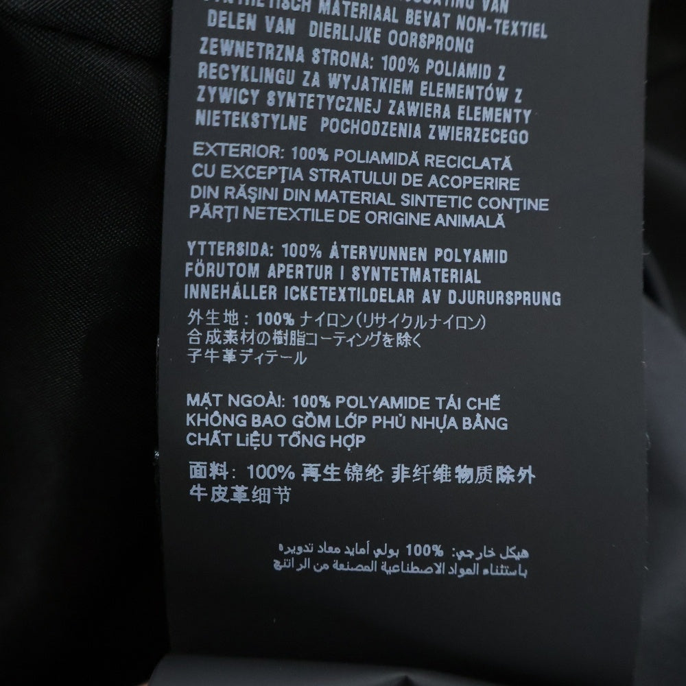 PRADA(プラダ) 21AW Re-Nylon Double Pocket Shirt SC548 S212 1WQ8 リナイロン ダブルポケットシャツ 半袖切り替え長袖シャツ ブラック