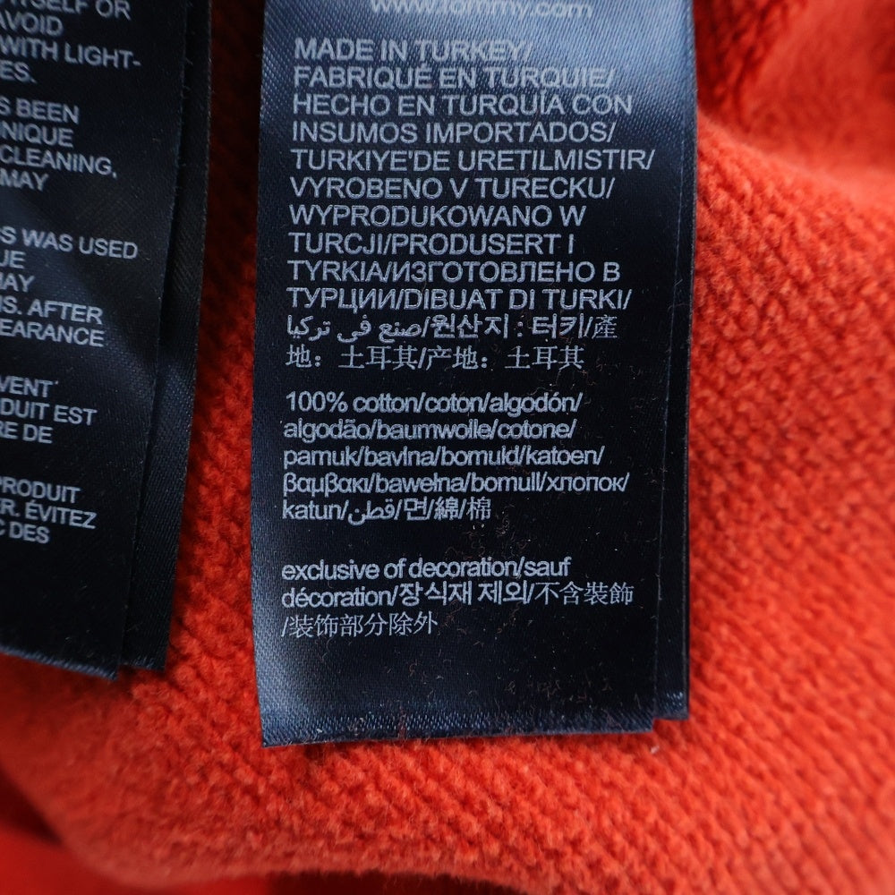 TOMMY HILFIGER(トミーヒルフィガー) ×MYne マイン フロントロゴ プルオーバースウェットパーカー レッド DM15828