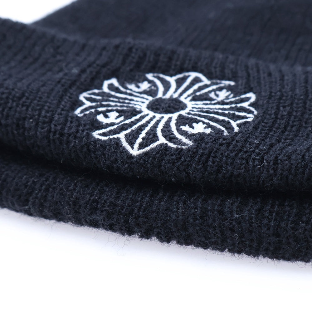 CHROME HEARTS(クロムハーツ) WATCH CAP FUCK YOU ワッチキャップ CHロゴ FUCK YOU刺繍ビーニー ニット帽子 ブラック