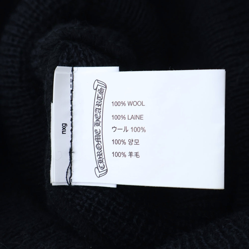 CHROME HEARTS(クロムハーツ) WATCH CAP FUCK YOU ワッチキャップ CHロゴ FUCK YOU刺繍ビーニー ニット帽子 ブラック