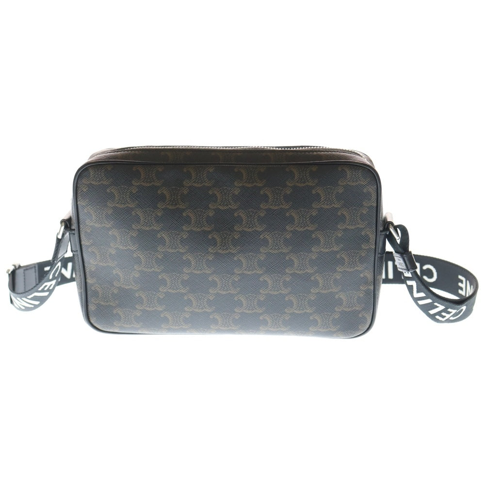 CELINE(セリーヌ) トリオンフ キャンバス ミディアム ショルダーバッグ ブラック/ブラウン 197202DND レディース