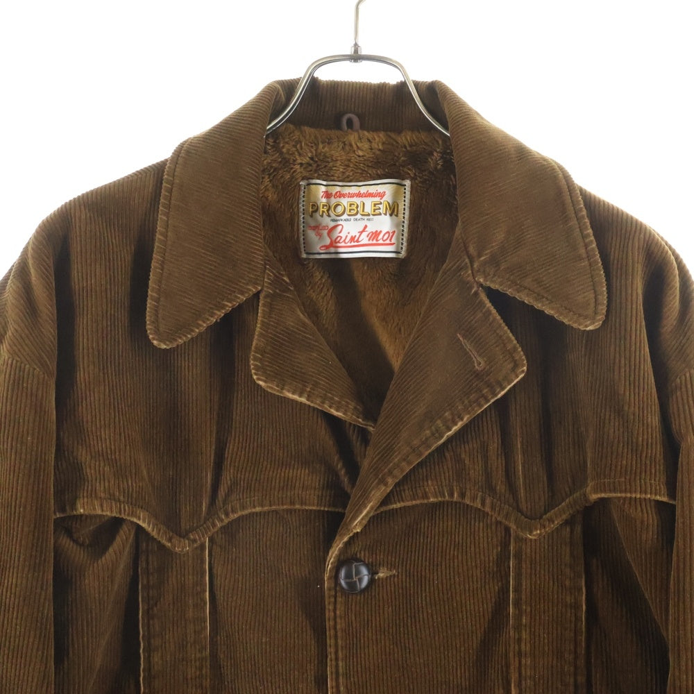 SAINT MICHAEL(セントマイケル) 25AW CORDUROY BOA JACKET コーデュロイボアジャケット SM-HR1-0000-079 ブラウン