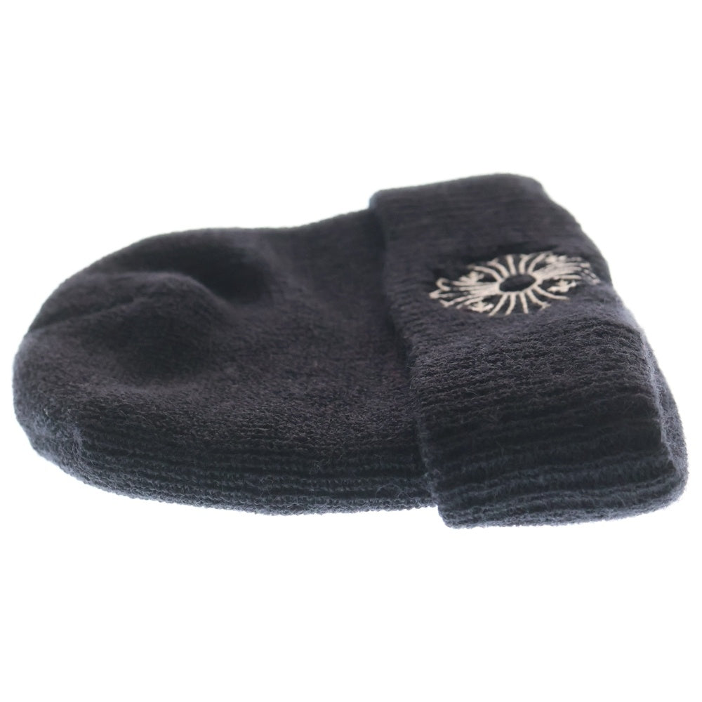 CHROME HEARTS(クロムハーツ) WOOL WATCH CAP ウールワッチキャップ CHプラス刺繍ビーニー ニットキャップ 帽子 ブラック