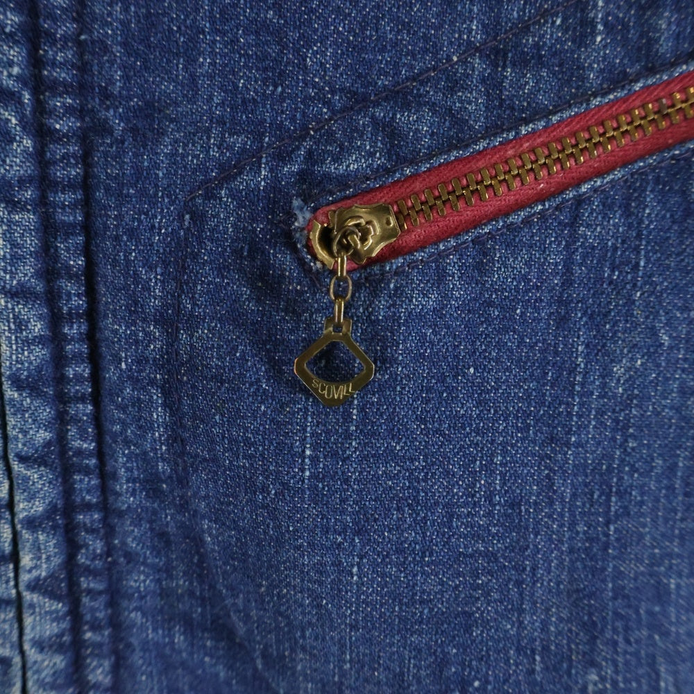 VINTAGE(ヴィンテージ) 40s アールデコTALONジップ コーデュロイロイ切替ブランケットジップデニムジャケット インディゴ