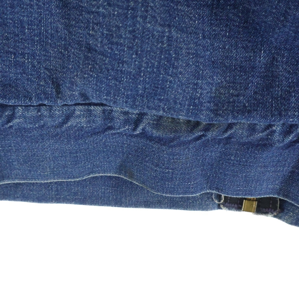 VINTAGE(ヴィンテージ) 40s アールデコTALONジップ コーデュロイロイ切替ブランケットジップデニムジャケット インディゴ