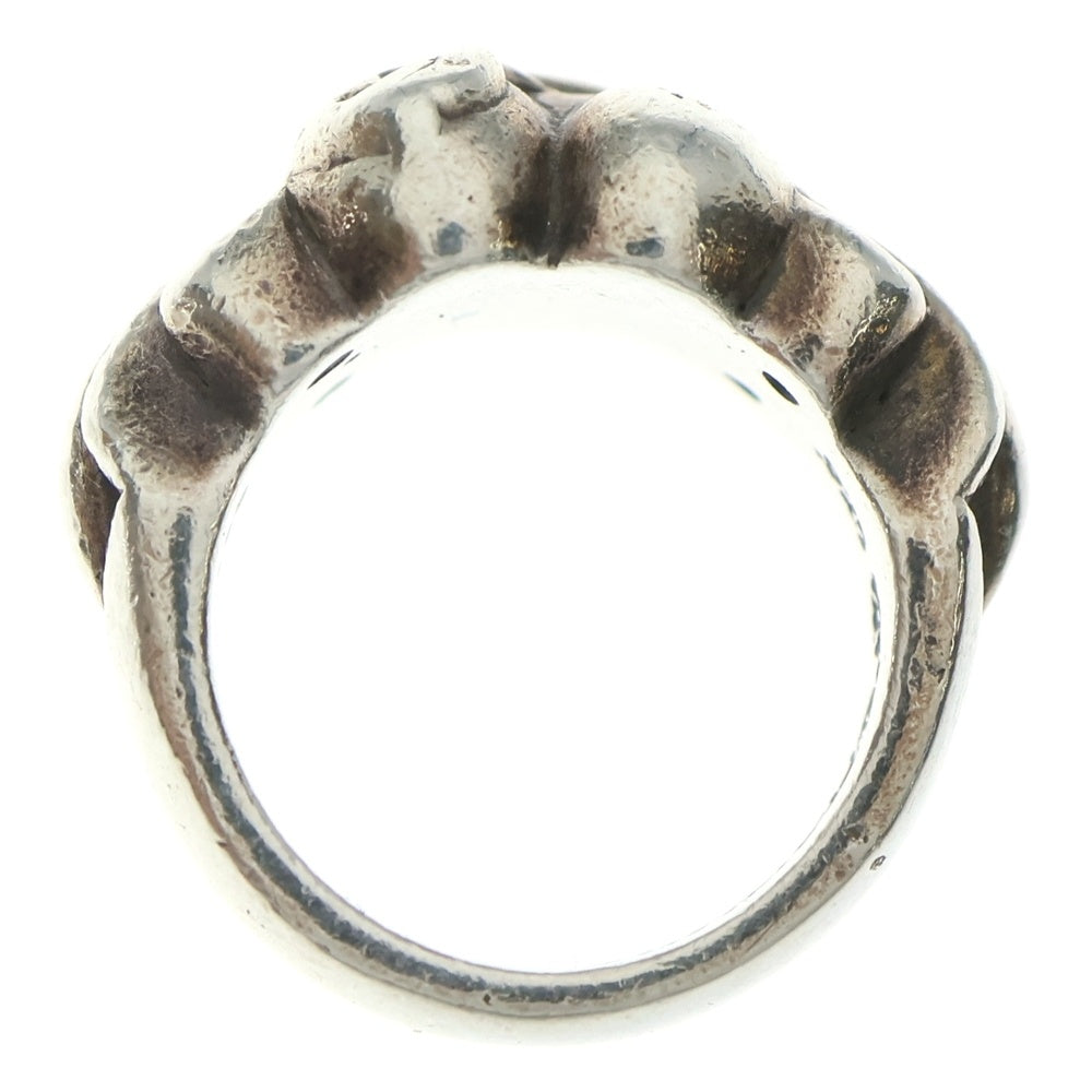 CHROME HEARTS(クロムハーツ) FLRL CRS HRT フローラルクロスハートリング シルバー