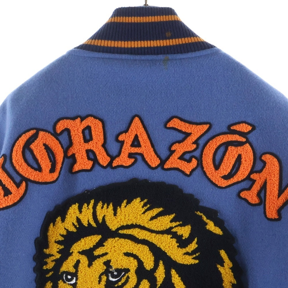 AWAKE NY(アウェイク ニューヨーク) Corazon Varsity Jacket バーシティジャケット ライトブルー/ホワイト