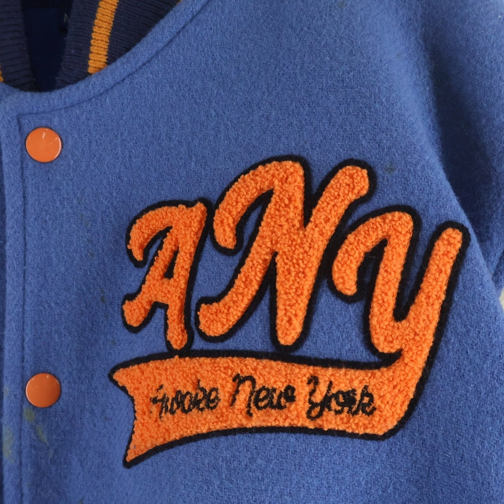 AWAKE NY(アウェイク ニューヨーク) Corazon Varsity Jacket バーシティジャケット ライトブルー/ホワイト