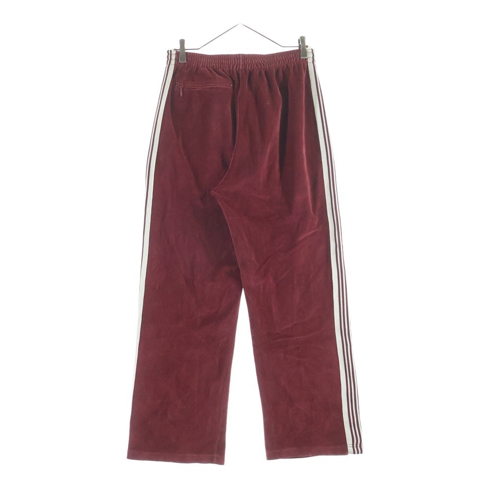 Needles(ニードルス) NARROW TRACK PANTS ベロア トラックパンツ ボルドー LQ479