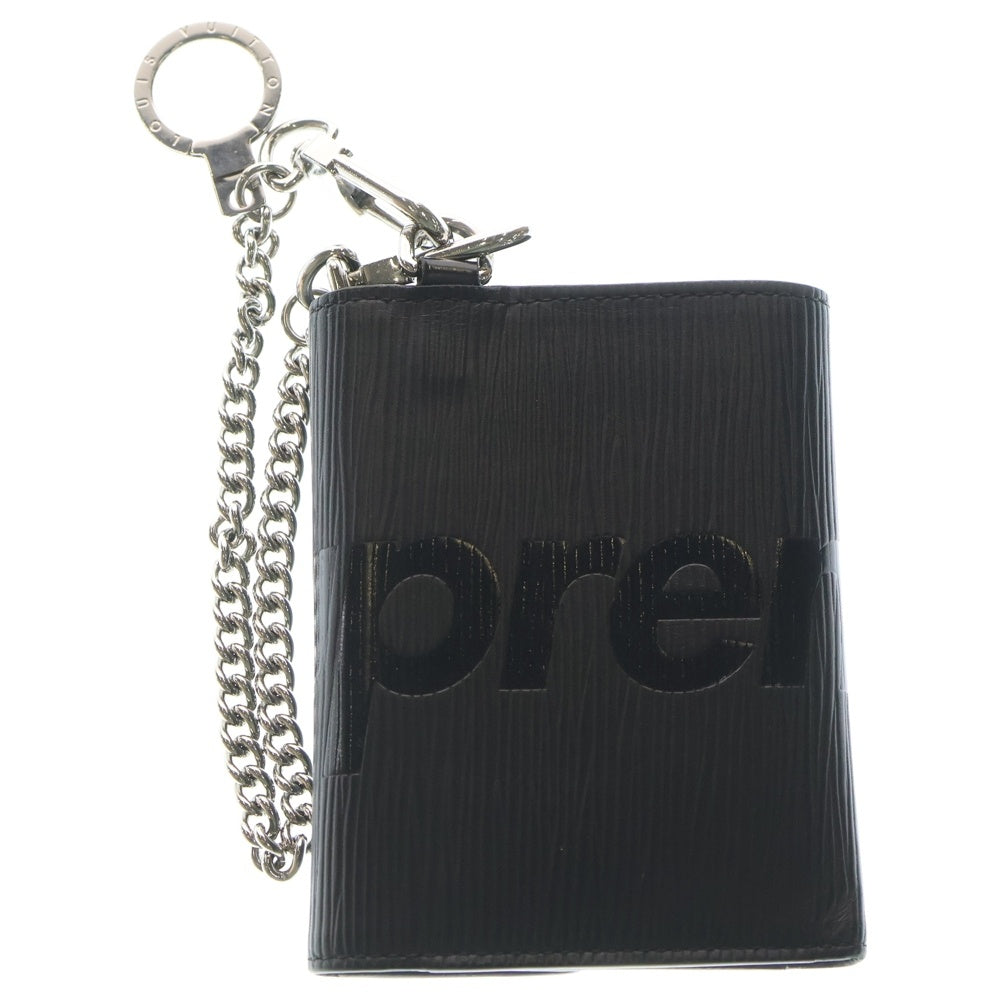 SUPREME(シュプリーム) 17AW ×LOUIS VUITTON CH.CP WALLET ルイヴィトン エピ チェーンコンパクトウォレット 三つ折り財布 M67711 ブラック レディース