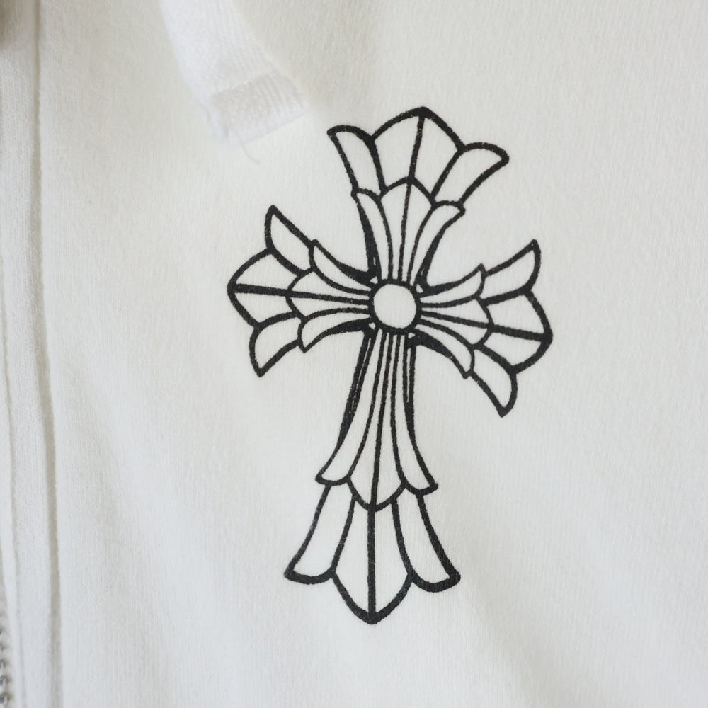 CHROME HEARTS(クロムハーツ) OLD T BAR DAGGER ZIP HOODIE Tバー ダガージップ パーカー ホワイト