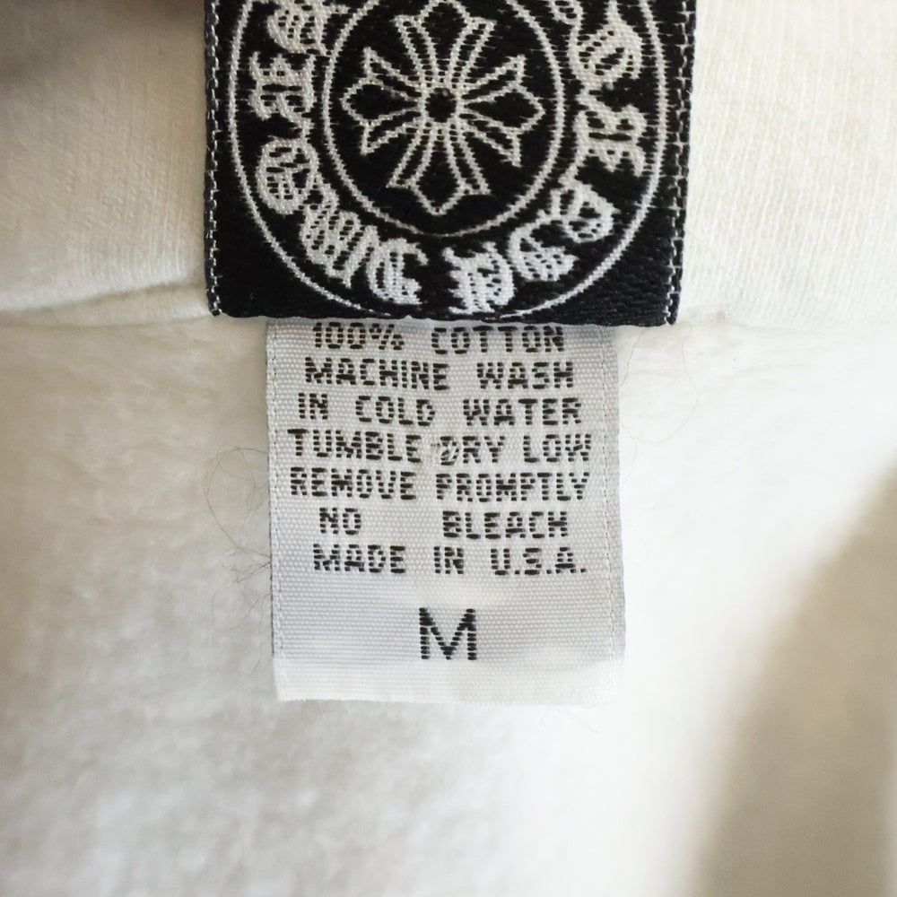 CHROME HEARTS(クロムハーツ) OLD T BAR DAGGER ZIP HOODIE Tバー ダガージップ パーカー ホワイト