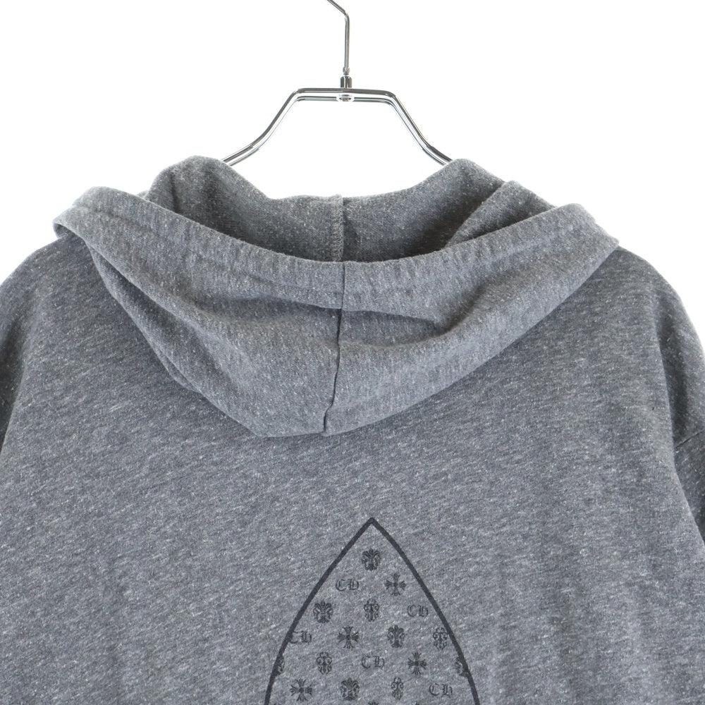 CHROME HEARTS(クロムハーツ) OLD バックフレアニー プリント ジップアップフーディー パーカー グレー
