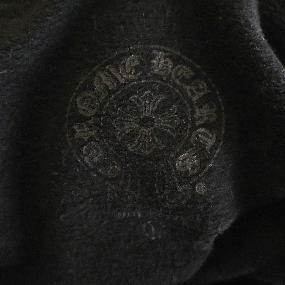 CHROME HEARTS(クロムハーツ) HORSESHOE PULLOVER HOODIE ホースシュープリント アームフローラル プルオーバースウェットパーカー フーディ ブラック
