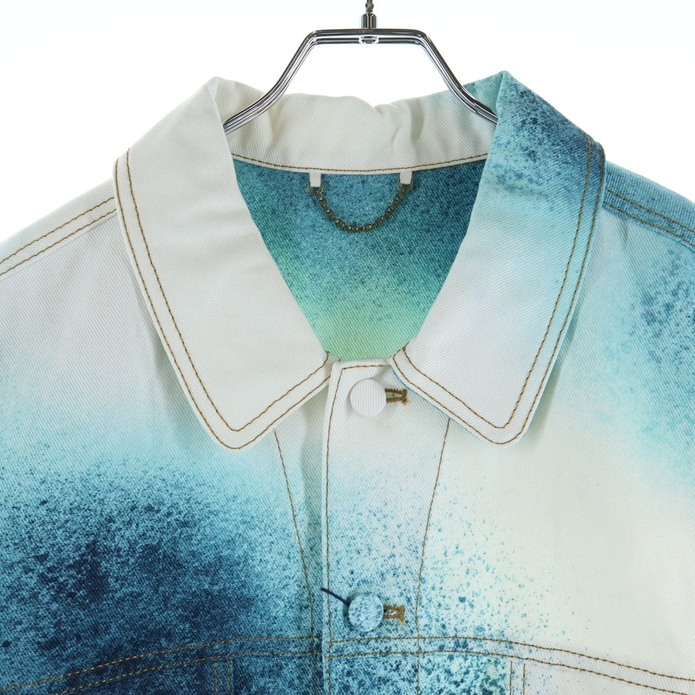 LOUIS VUITTON(ルイヴィトン) 23SS LV Spray Denim Jacket RM231M U14 HOA10X スプレーペイントデニムジャケット ホワイト/ライトブルー