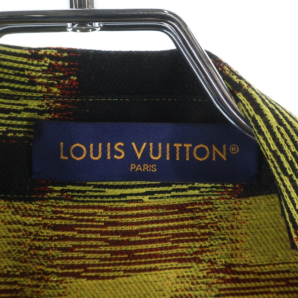 LOUIS VUITTON(ルイヴィトン) 24SS Damier Rush S/S Shirt RM241M FVD HQS15W ダミエ ラッシュ 半袖シャツ イエロー/ブラック