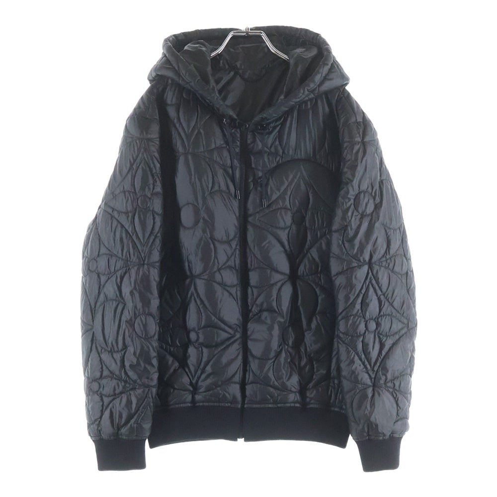 LOUIS VUITTON(ルイヴィトン) 21AW LVSE Quilted Hoodie RM212Q DH1 HLB50E モノグラム フラワーキルテッドダウンジャケット ブラック