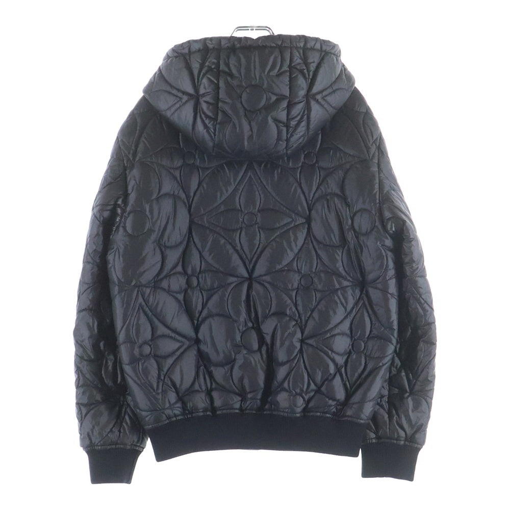 LOUIS VUITTON(ルイヴィトン) 21AW LVSE Quilted Hoodie RM212Q DH1 HLB50E モノグラム フラワーキルテッドダウンジャケット ブラック