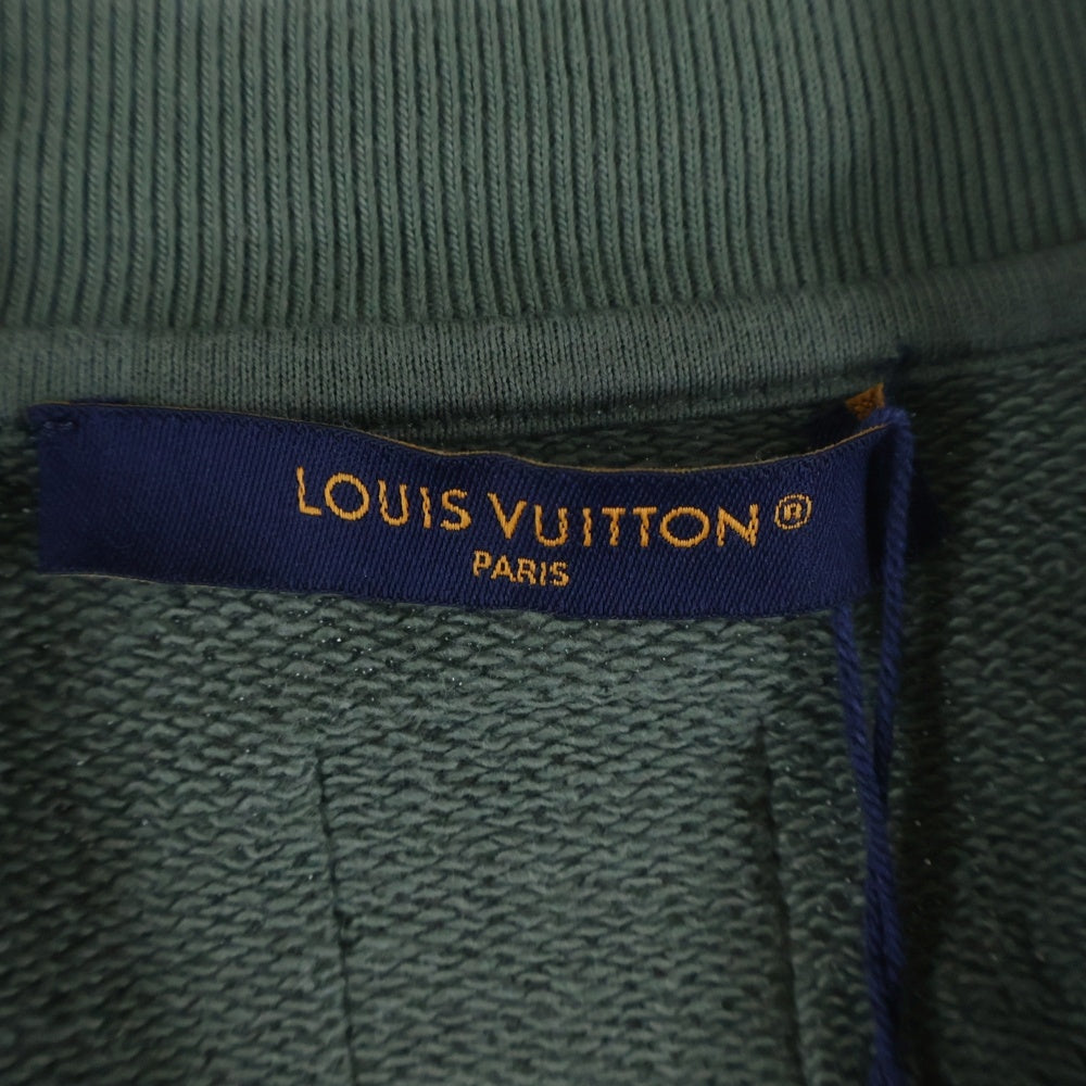 LOUIS VUITTON(ルイヴィトン) 25AW Embroidery Sweat Shirt RM252MQ FWC HTY09W エンブロイダリーロゴ刺繍スウェットトレーナー カーキ